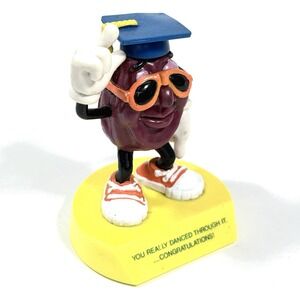 Vintage California Raisins Graduation Figure 1988 Applause Cake Topper